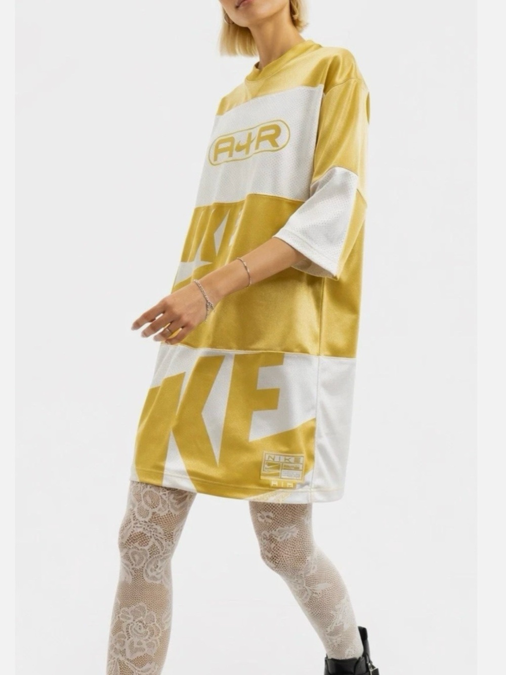 Nike Air Y2K Football Jersey Dress Womens Golden & White FN2253 -700